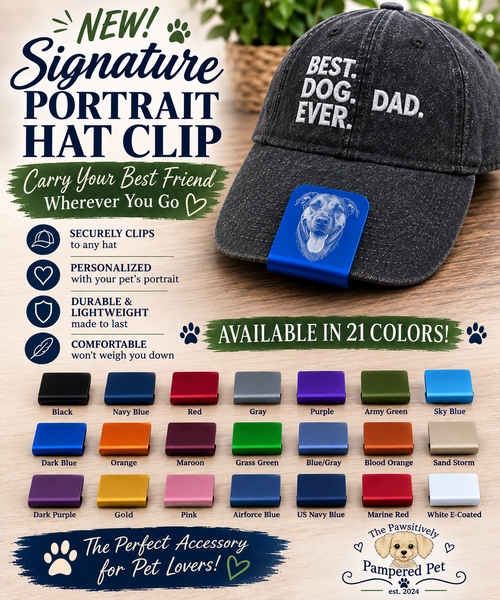 Signature Pet Portrait Hat Clip